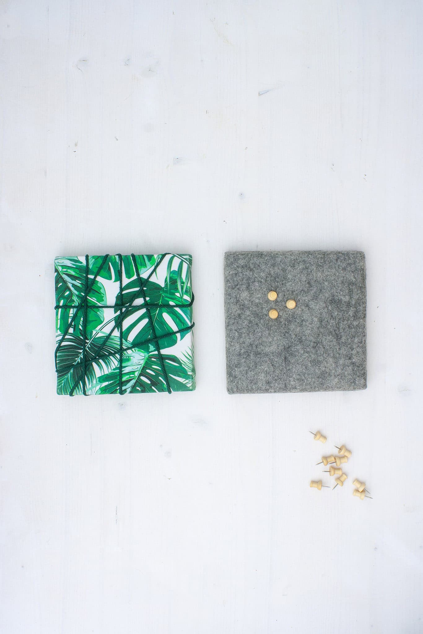 Upcycling – Pinnwand aus Stoffresten und Filz