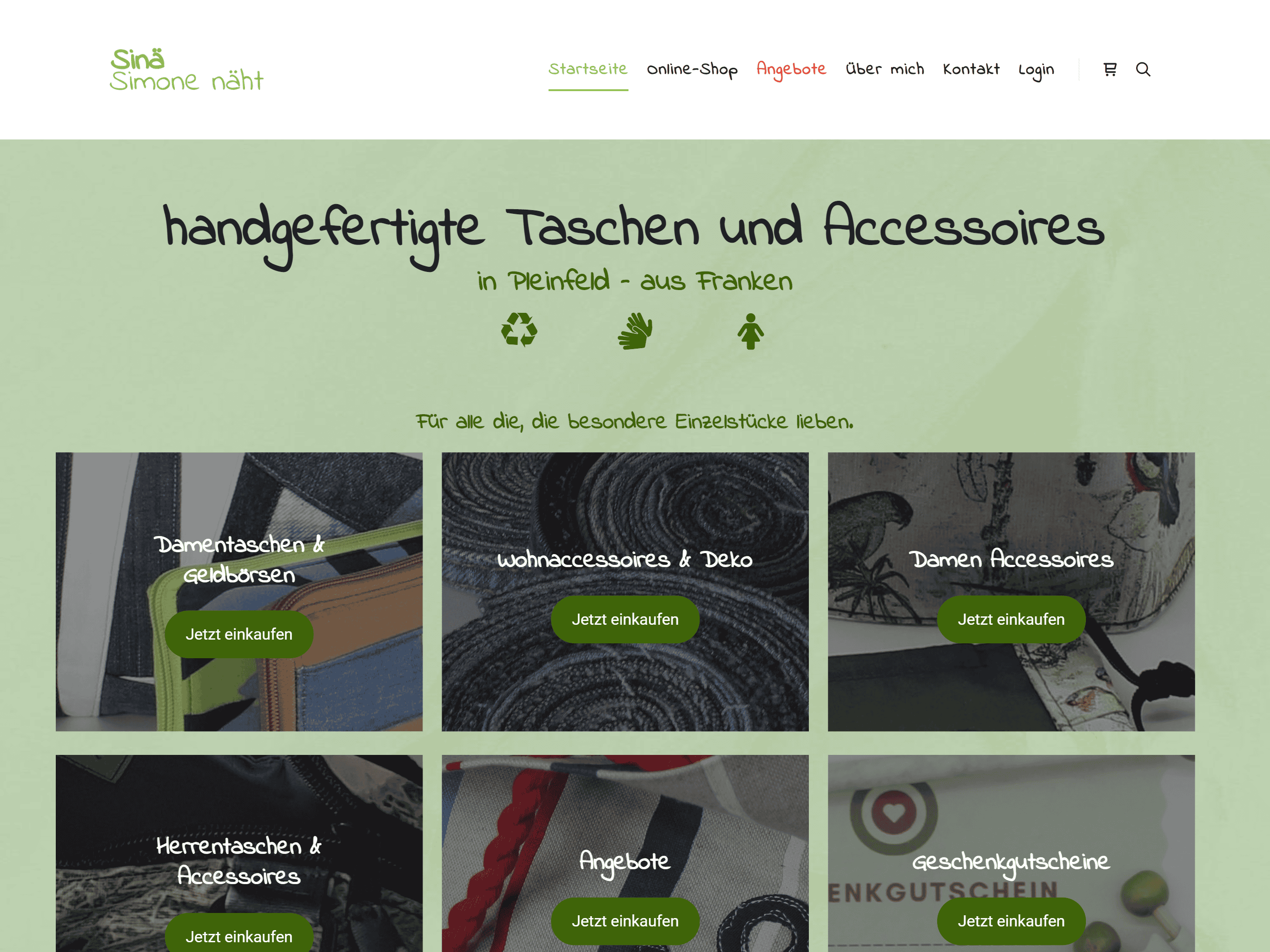 simonenaeht.de – Online-Shop für handgefertigte Taschen und Accessoires