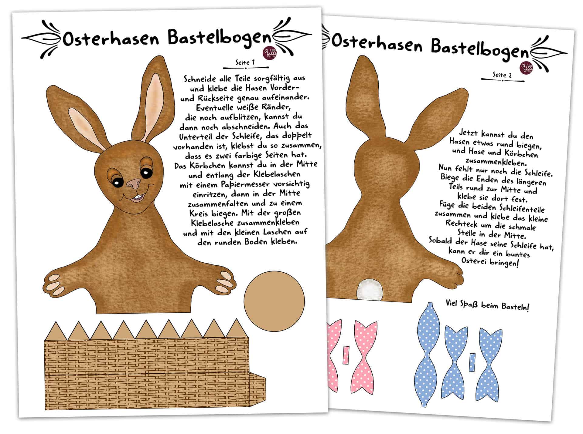 Freebie: Osterhasen Eierbecher selber basteln