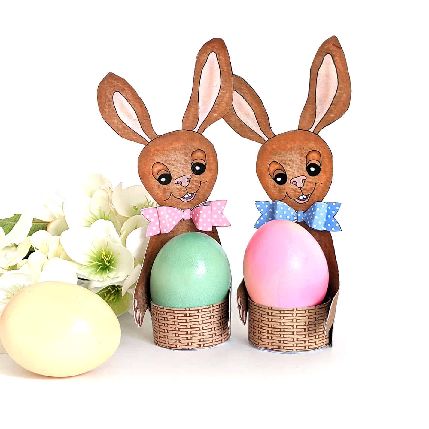 Freebie: Osterhasen Eierbecher selber basteln