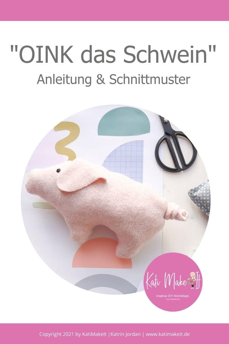 SCHNITTMUSTER GLÜCKS-SCHWEIN SELBER NÄHEN