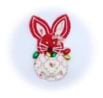 Osterhase mit Bauchtasche und Kuschelnähten ganz schnell genäht , Tischdeko , Osterdekoration