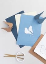 DIY Deko-Wandkranz mit Vögeln aus Papier