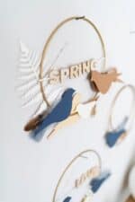 DIY Deko-Wandkranz mit Vögeln aus Papier