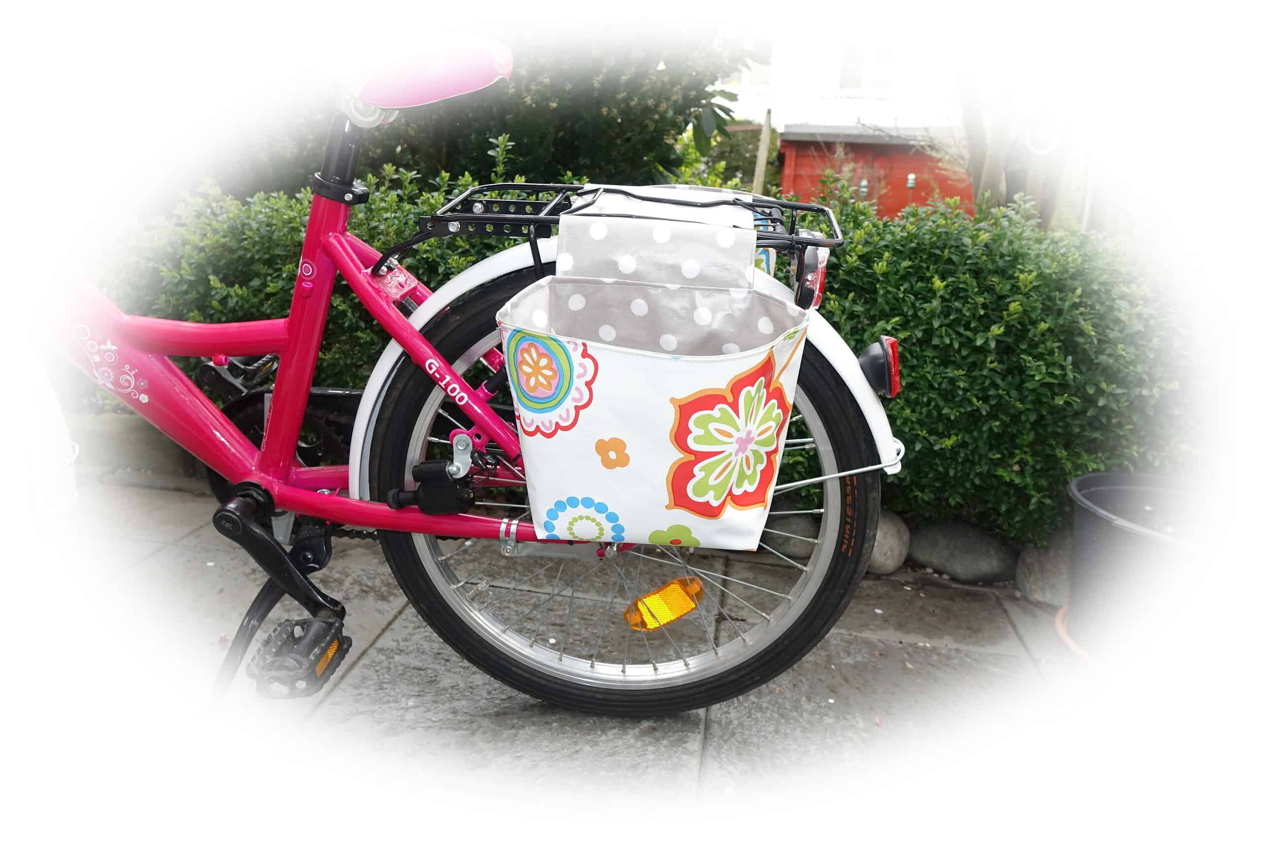 Fahrradtasche aus Wachstuch für Gepäckträger Kinderfahrrad nähen , ganz einfach !