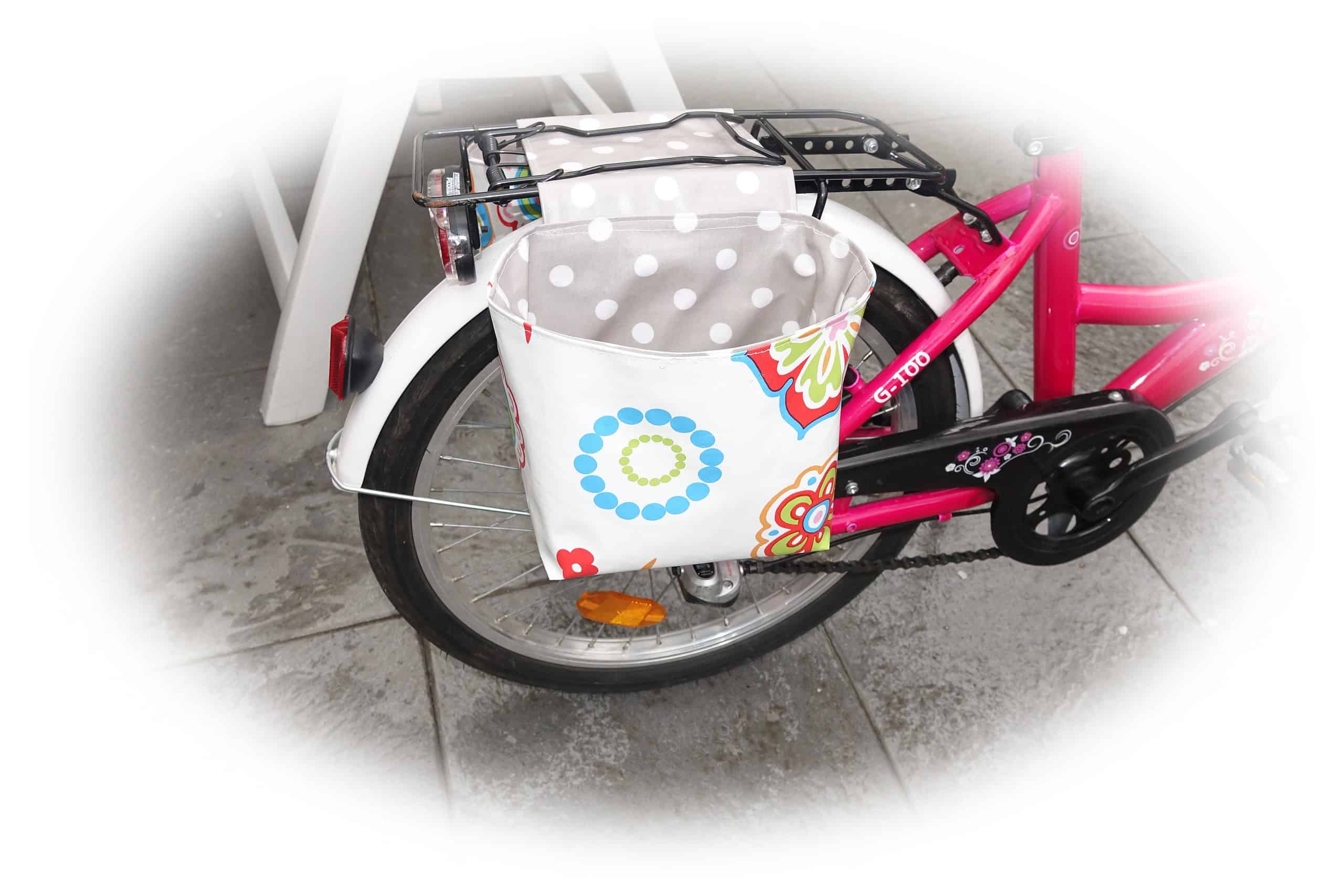 Fahrradtasche aus Wachstuch für Gepäckträger Kinderfahrrad nähen , ganz einfach !