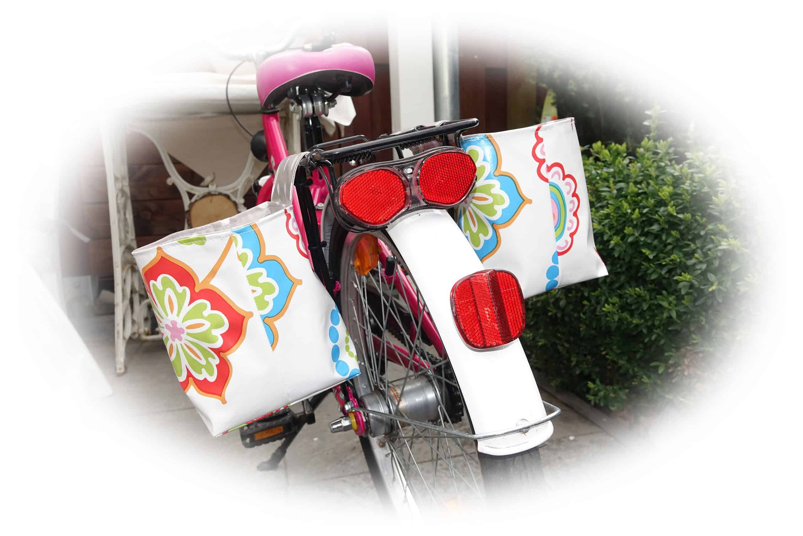 Fahrradtasche aus Wachstuch für Gepäckträger Kinderfahrrad nähen , ganz einfach !