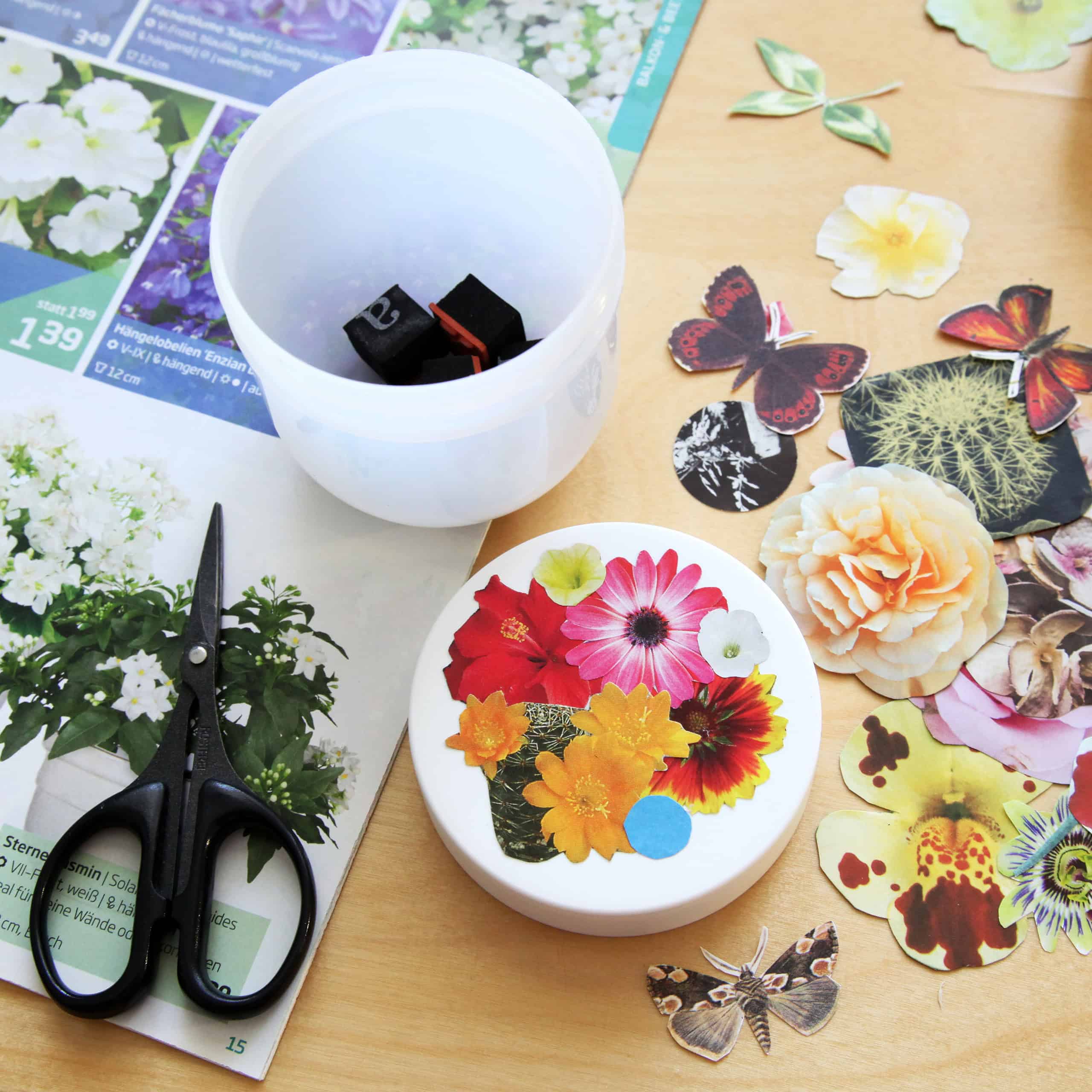 Upcycling – Dosen aufhübschen mit Collagen