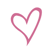 Handgezeichnetes Herz in zarten Rosa-Tönen, symbolisiert Liebe, Kreativität und handgemachte Kunst, passend für Handmade Kultur und kreative DIY-Projekte.