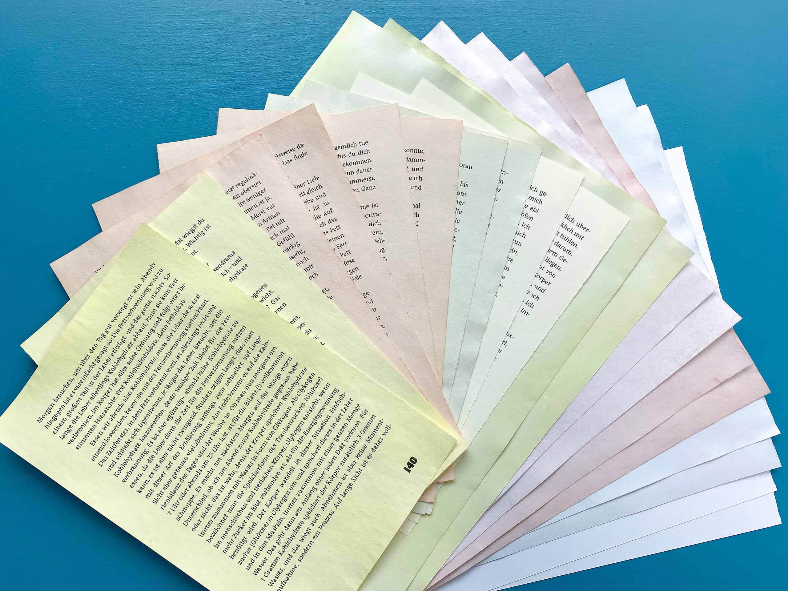 Papier natürlich färben