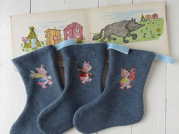 Nikolausstiefel aus Kaschmir