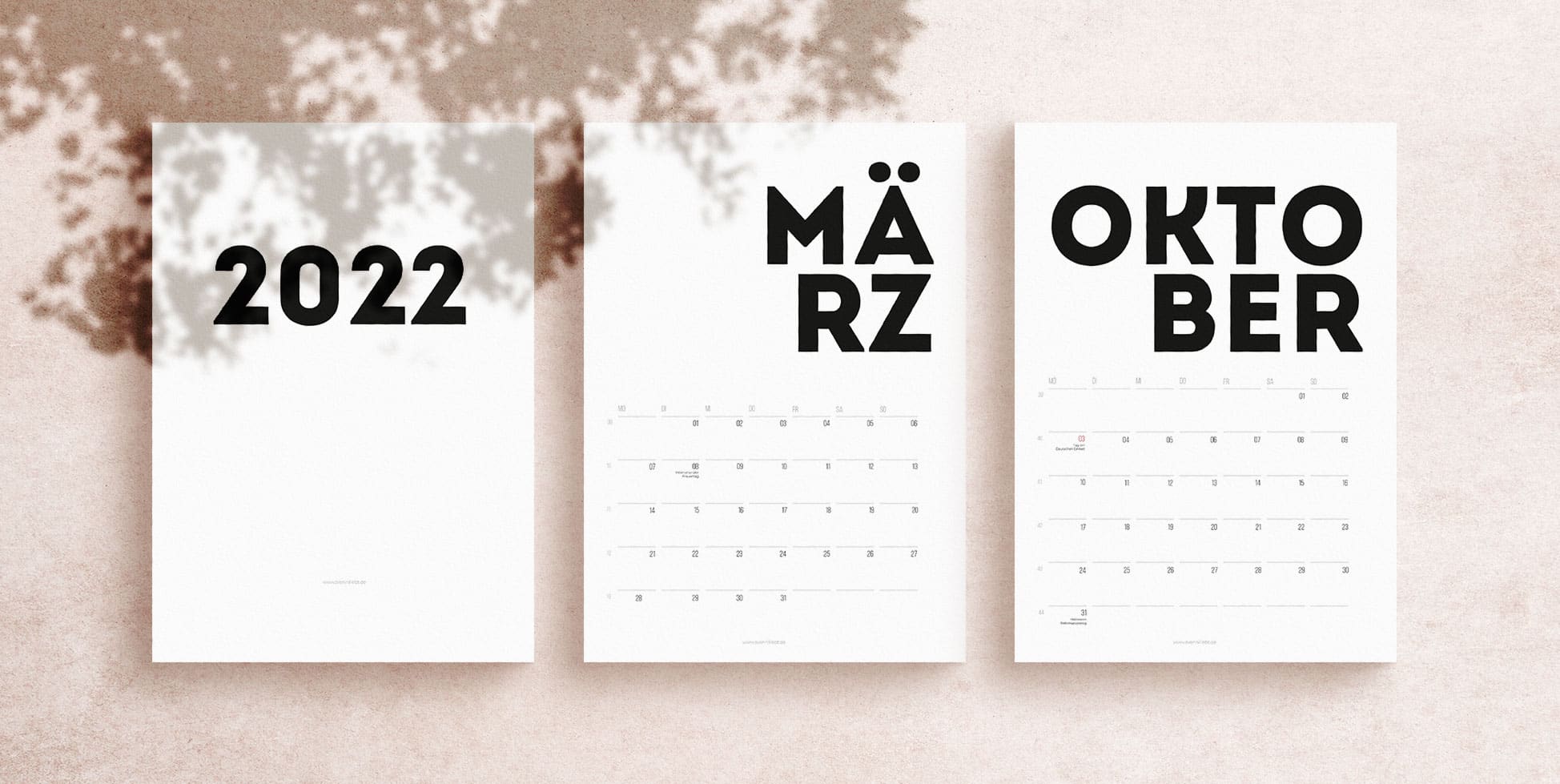 Typo-Kalender 2022 – einfach ausdrucken