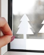 Schlichte Weihnachtsdeko: DIY-Windlicht mit Tannenbäumen inkl. Vorlage zum Ausdrucken