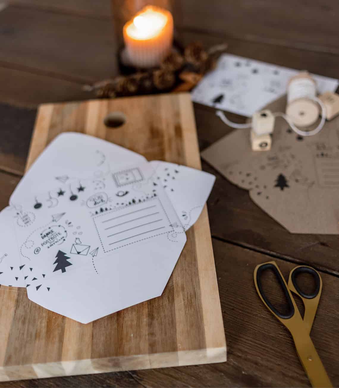 Weihnachtspost mal anders – Voilà, hier kommt die Druckvorlage für Briefumschläge (Freebie)