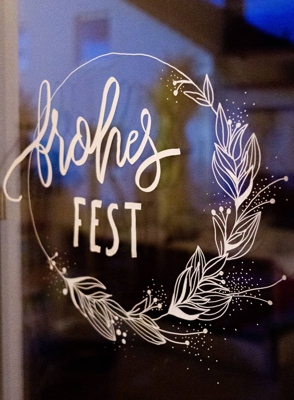 Freebie: Kreidemarker-Vorlage zu Weihnachten mit Winterstimmung