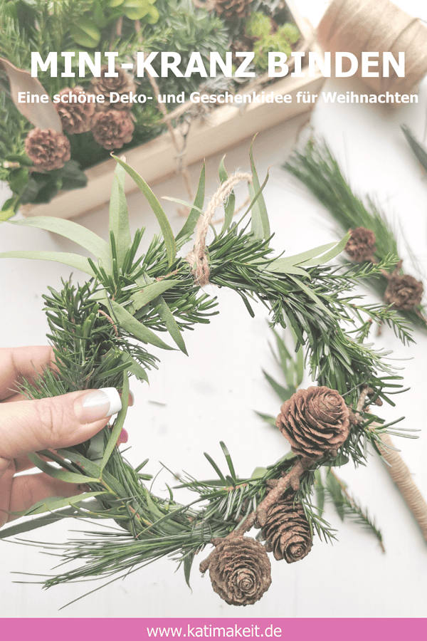 Geschenke für Weihnachten - Mini-Kränze binden