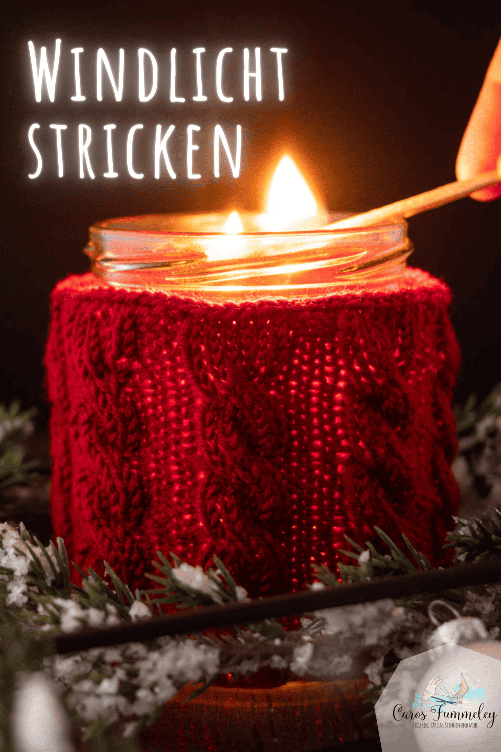 Windlicht stricken