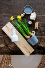 Metallring mal anders – einfache DIY-Deko mit Holzbrett