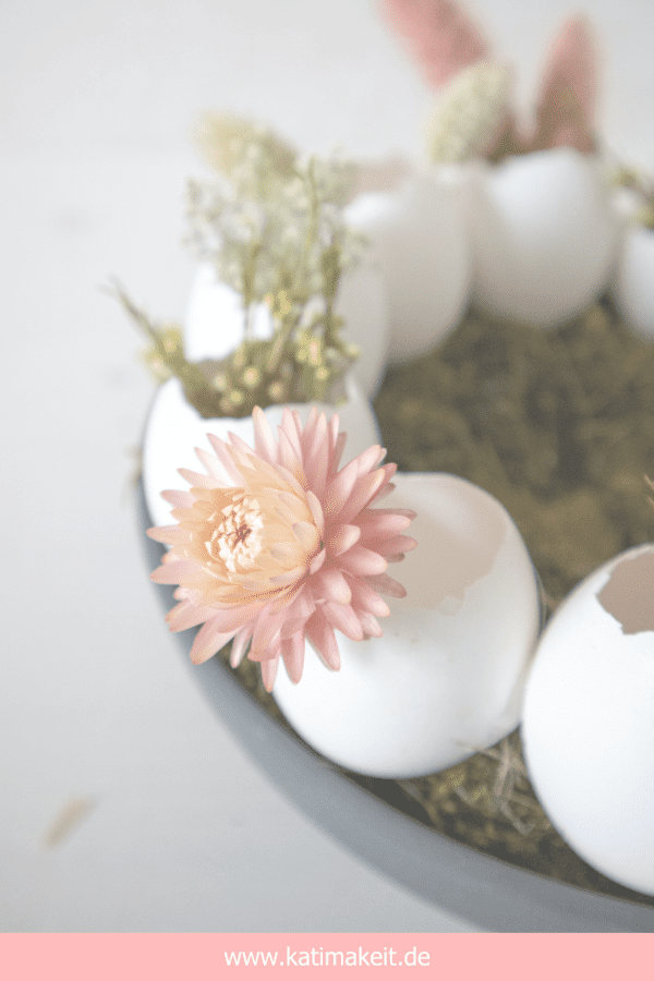 Oster DIY | Osterkranz aus Eierschalen und Trockenblumen