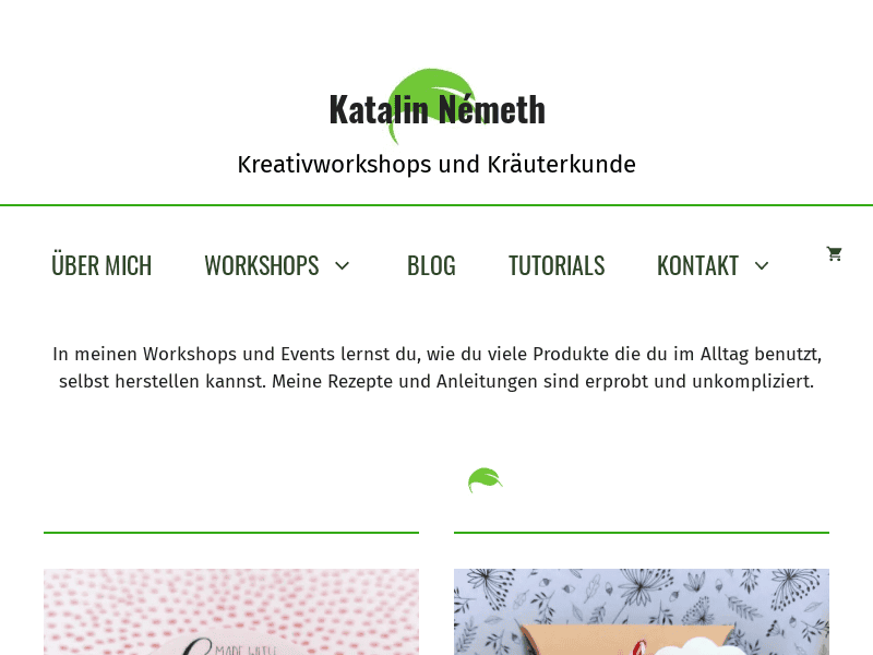 Katalin Németh – Kreativworkshops und Kräuterkunde