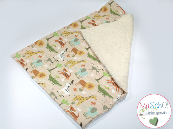 Babydecke mit Teddy Safari