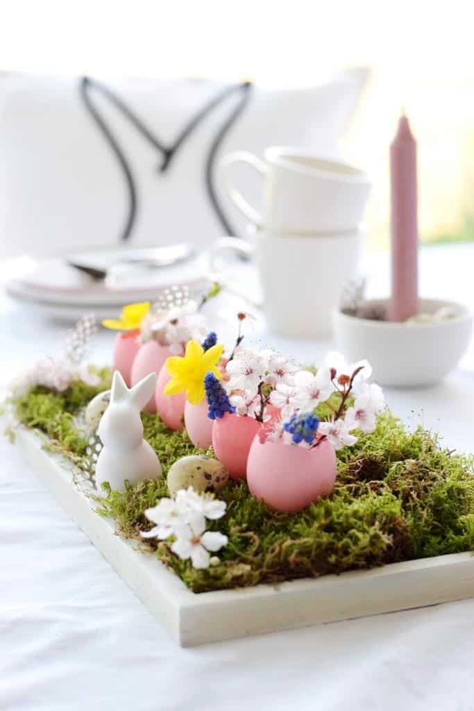DIY Süße Eiervasen Tischdeko zu Ostern – Ei Ei Ei Osterbastelei