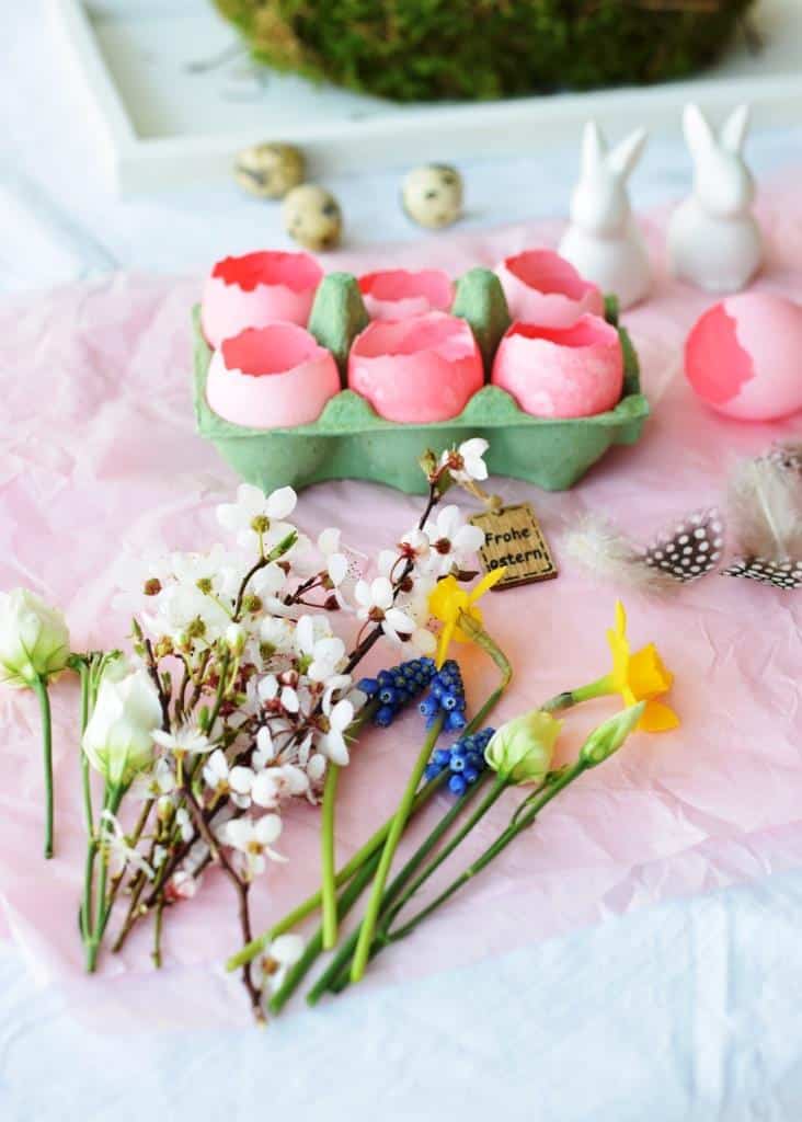 DIY Süße Eiervasen Tischdeko zu Ostern – Ei Ei Ei Osterbastelei