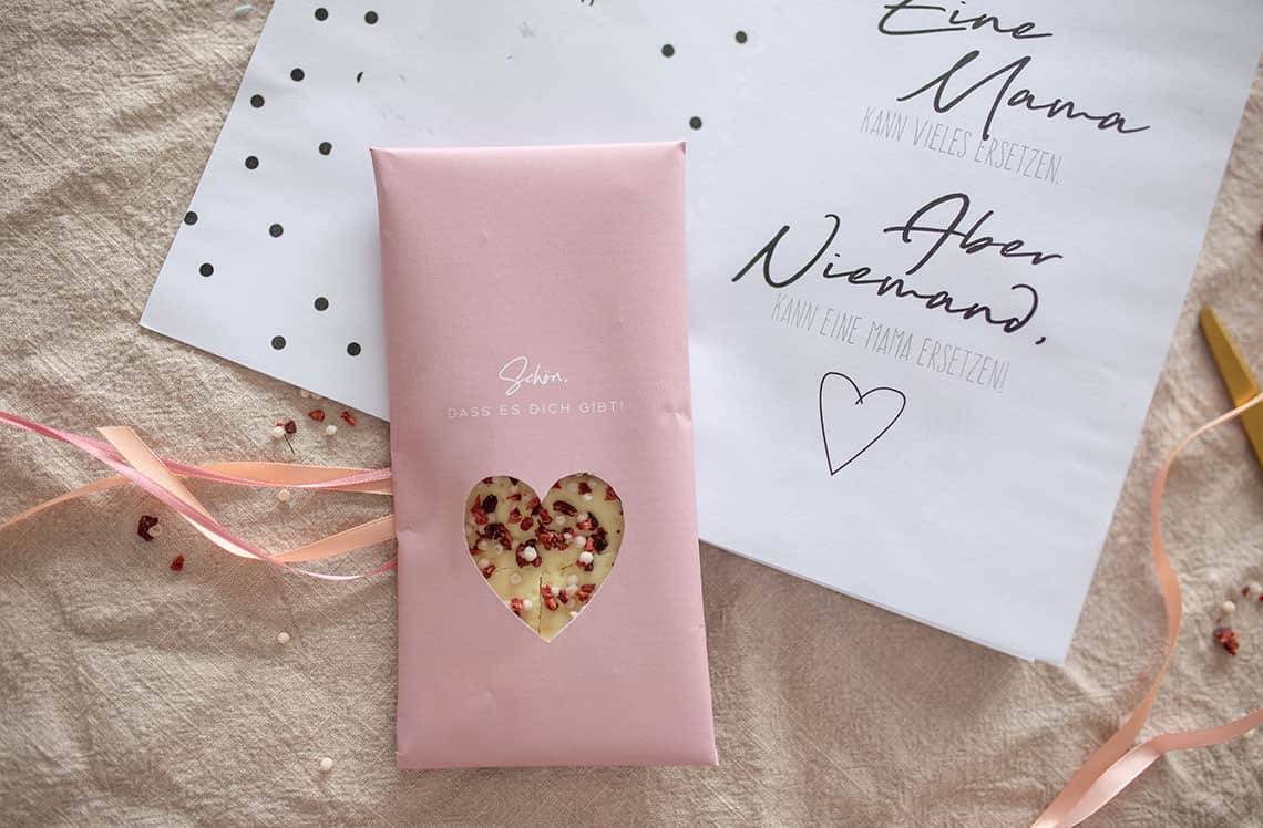 Wenns mal wieder schnell gehen muss, oder die schönste Muttertags-Praline der Welt mit FREEBIE