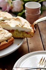 ♥️ Einfacher Rhabarberkuchen mit Baiser ♥️