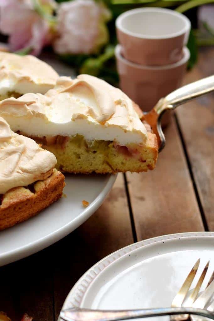 ♥️ Einfacher Rhabarberkuchen mit Baiser ♥️