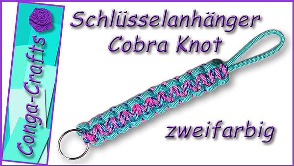 Paracord Schlüsselanhänger mit Karabiner und Schlüsselring - .de