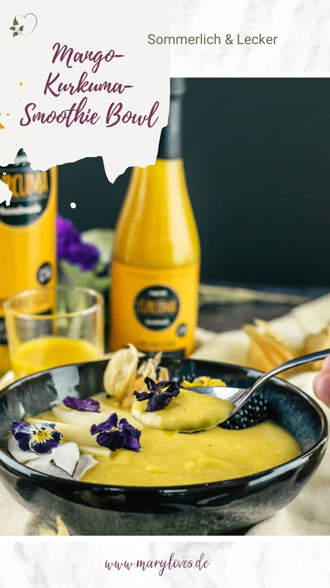 Gesundes Sommerrezept: Mango-Kurkuma-Smoothie-Bowl