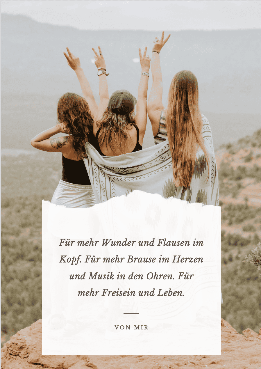 Wall Art Print: Für mehr Brause im Herzen Manifest