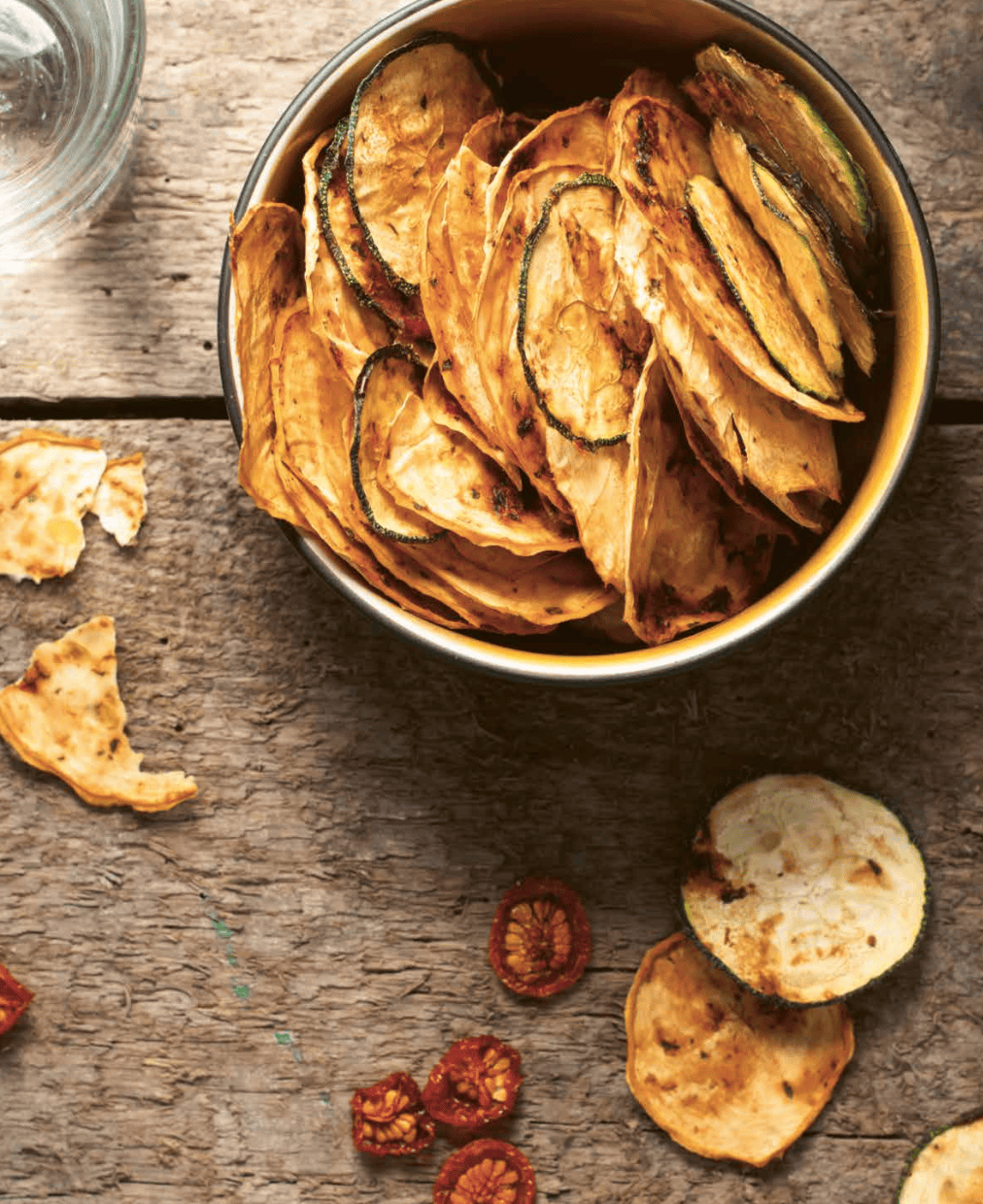 Zucchinichips mit Pizzageschmack