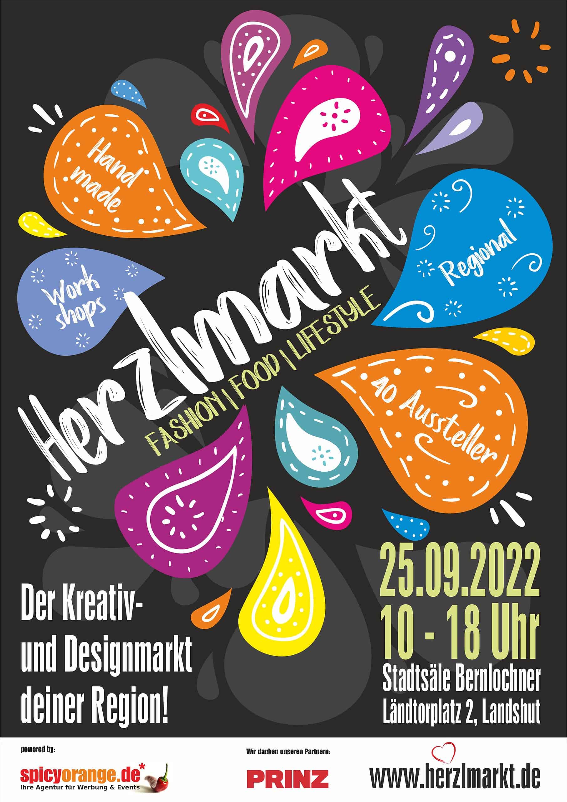 Herzlmarkt am 25.09.2022 in Landshut – Unikate, Design und Kunst im Bernlochner