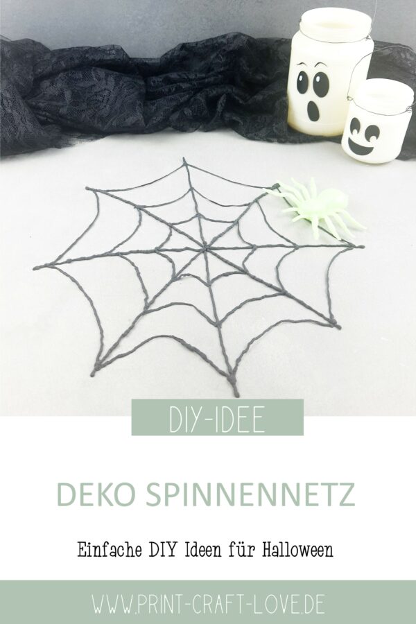 Einfache Halloween-Deko - Spinnenetz selbermachen