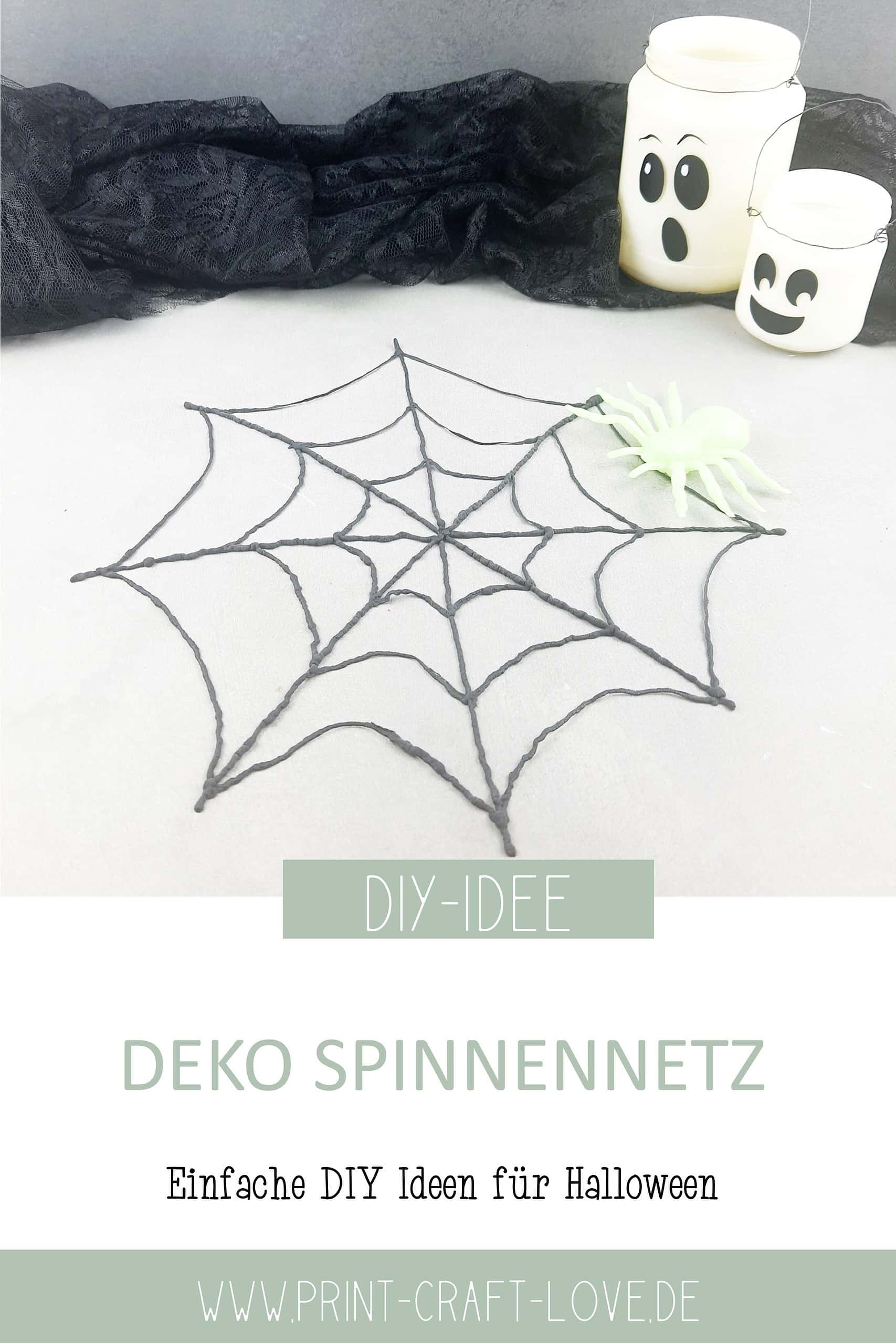 Einfache Halloween-Deko – Spinnenetz selbermachen