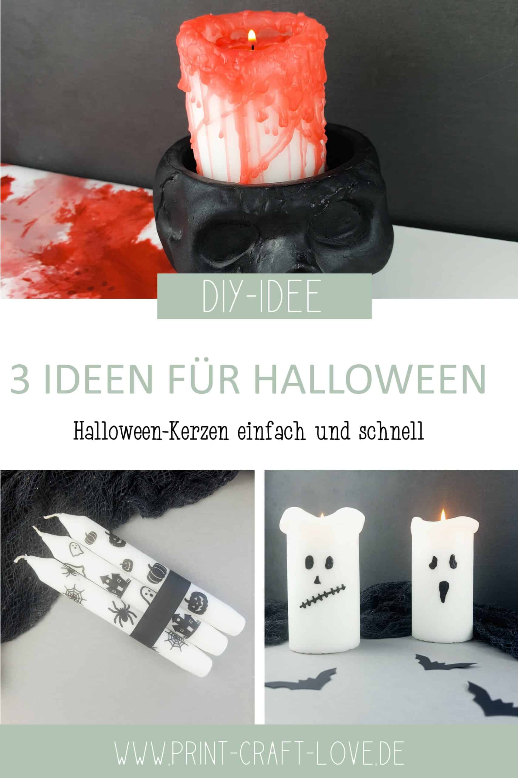 3 Ideen für Halloween Kerzen – Einfach & Schnell Selbermachen