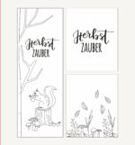 Herbst-Zauber am Fenster mit Printable – Kreidemarker-Vorlage für den Herbst