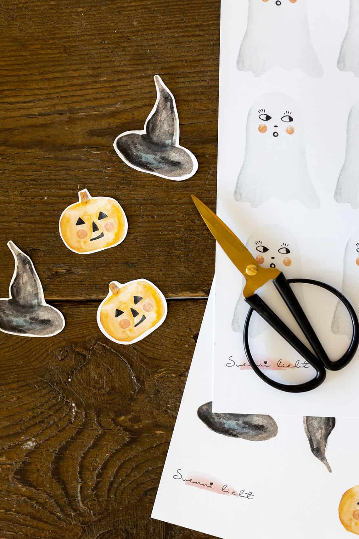 Printable: Schnelle Halloween Deko einfach Ausdrucken
