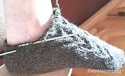 Zwei Socken Toe up gleichzeitig auf zwei Rundstricknadeln