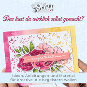 Kreative handgemachte Grußkarte mit Blumenmotiv, personalisiert mit 'congratulations' und buntem Hintergrund, ideal für kreative DIY-Projekte und Geschenke.