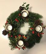Adventskranz aus Naturmaterialien und plastikfrei