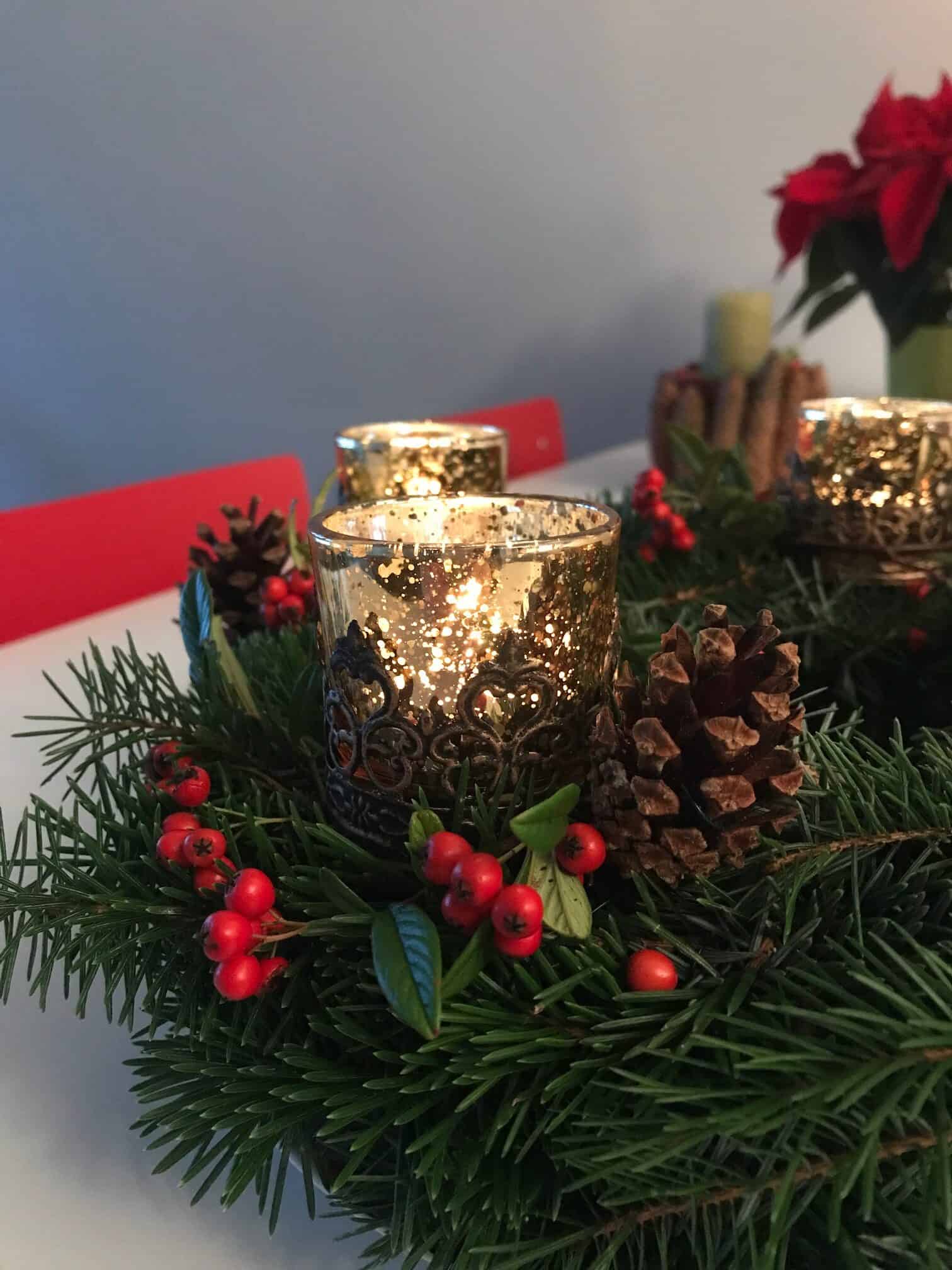 Adventskranz aus Naturmaterialien und plastikfrei