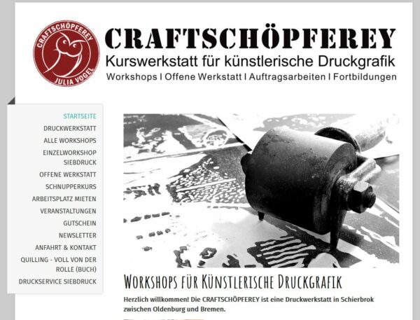 Workshops - Druckwerkstatt Craftschöpferey