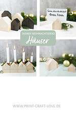 Skandi-Weihnachtsdeko – 4 Ideen für Holz-Häuser