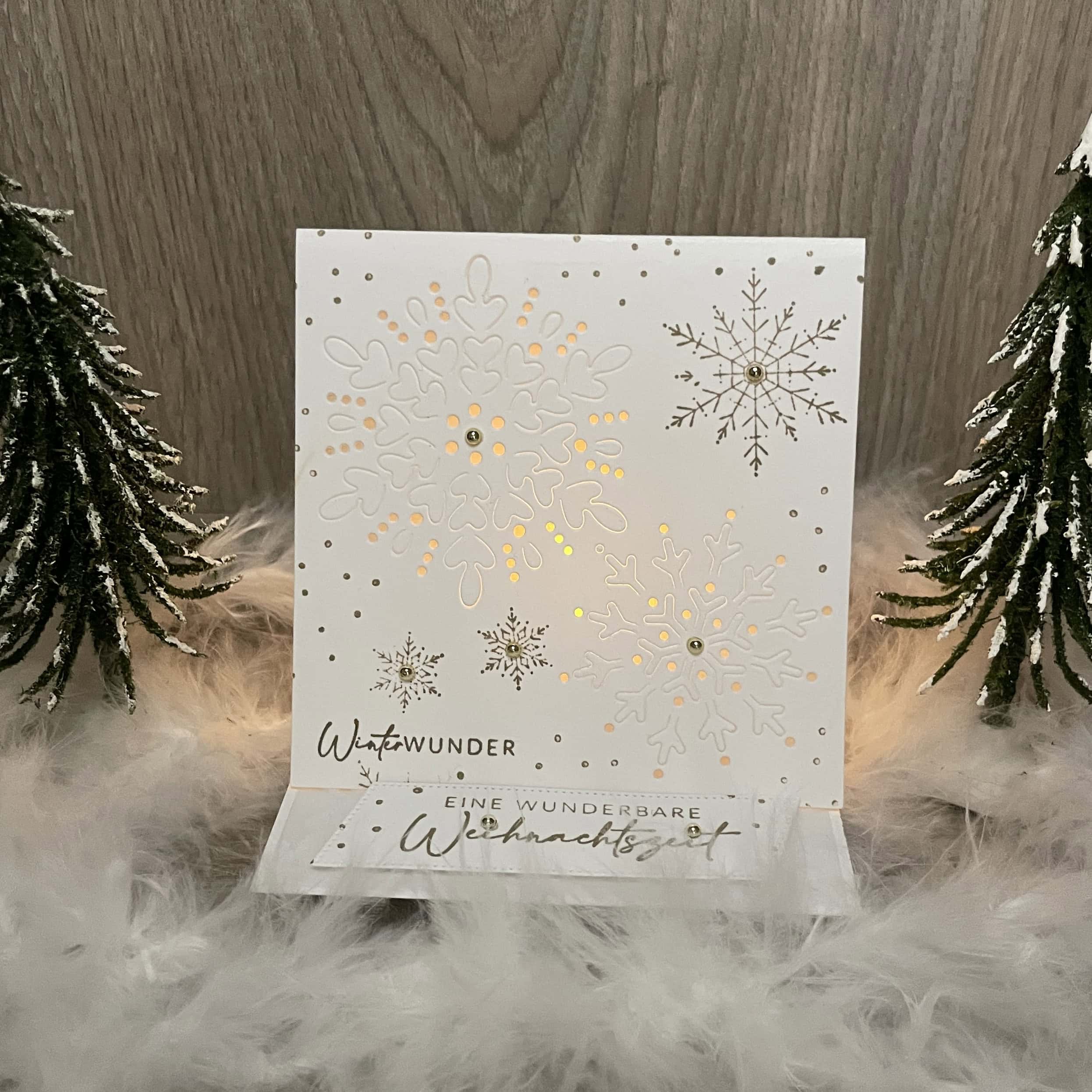 Winterliche Karten selber basteln