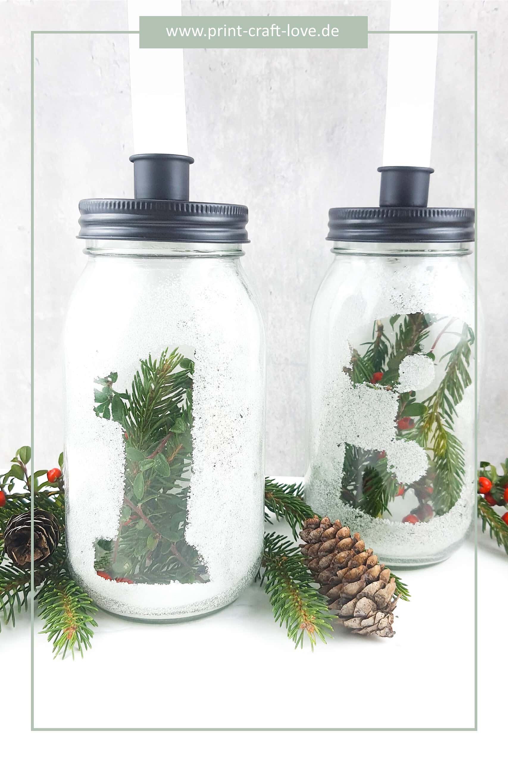 Winterwald Adventskranz in Gläsern
