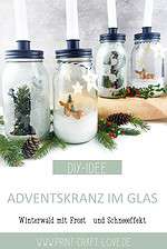 Winterwald Adventskranz in Gläsern