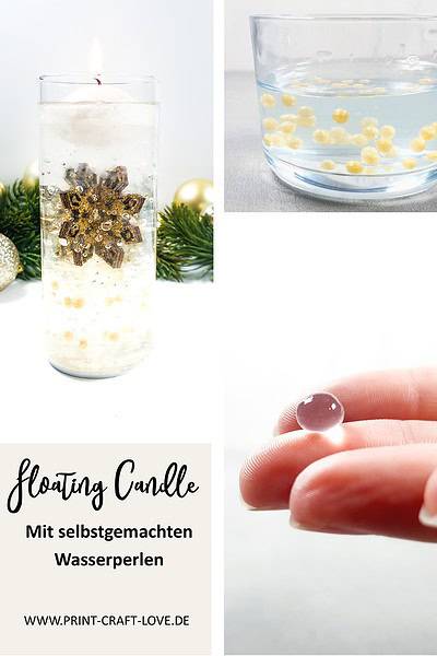 Floating Candle - mit selbstgemachten Wasserperlen